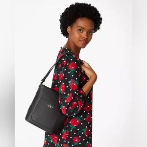 Kate Spade Elsie Leather Bucket Bag Black